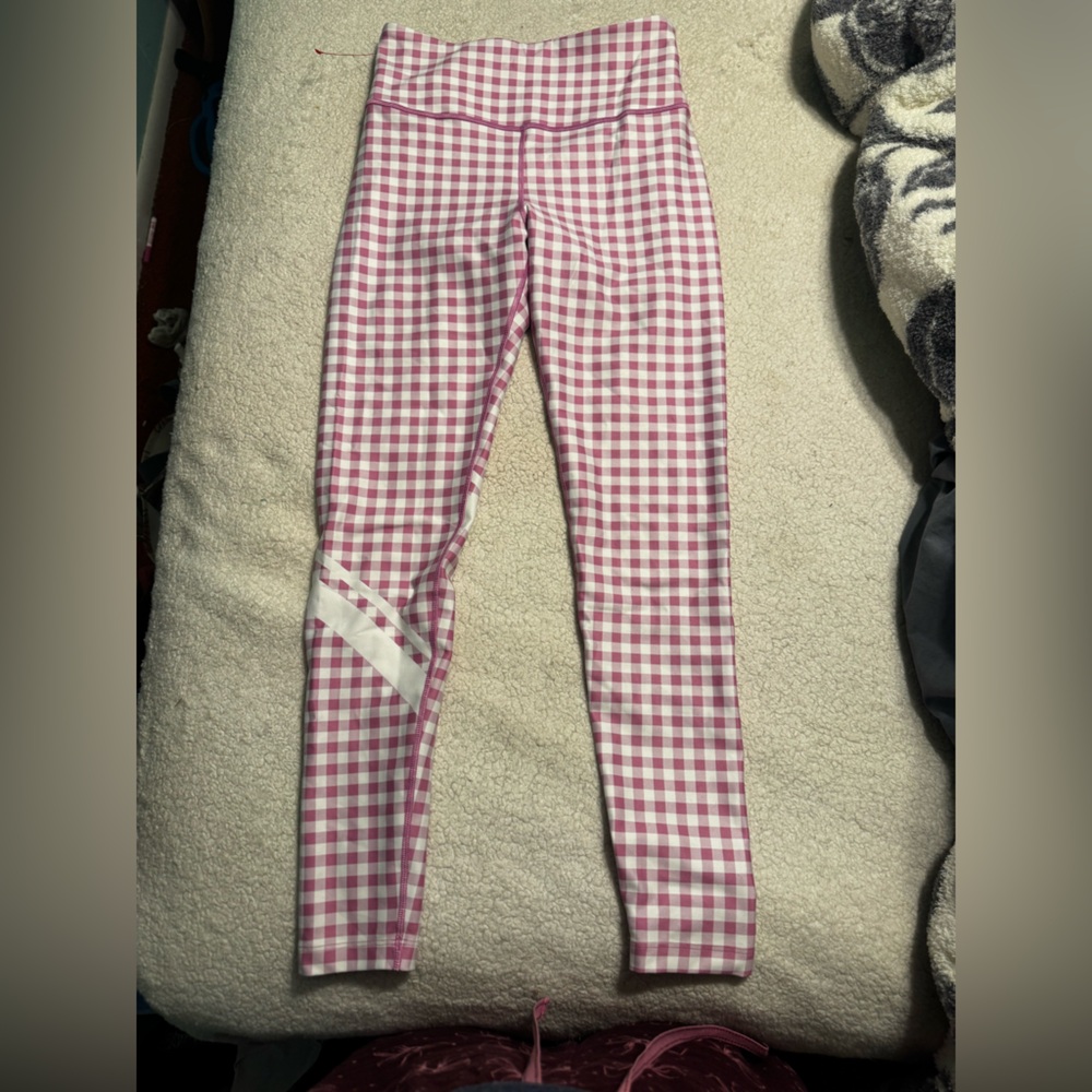 Peloton Pink Gingham women Leggings